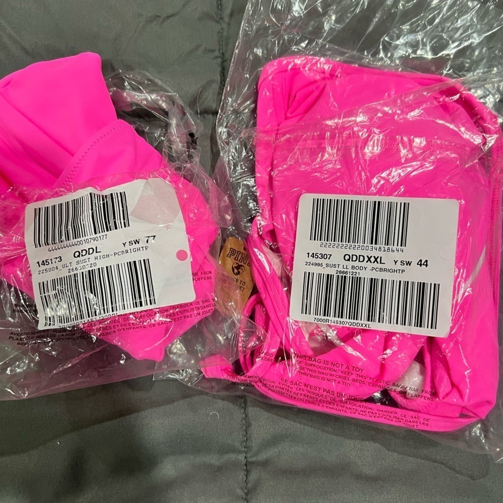 NWT VS Victoria Secret pink bikini swim suit L XXL - Picture 2 of 10
